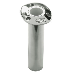 CE SMITH FLUSH MT ROD HOLDER SILVER STAINLESS 9" DEP 0 DEG
