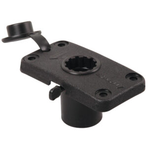 SCOTTY FLUSH DECK MOUNT LOCKING BLACK W/ RAIN CAP