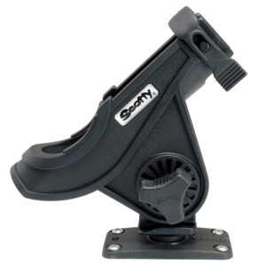 SCOTTY BAITCASTER/SPINNING ROD HOLDER BLACK W/ 244 FLUSH MT