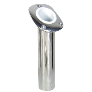 WHITECAP BLUEWATER 30 DEG S.S. FLUSH MOUNT ROD HOLDER 9-1/4"