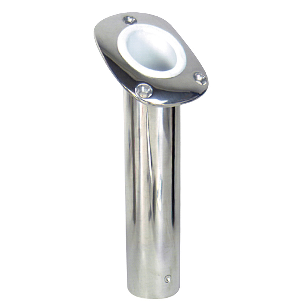 WHITECAP BLUEWATER 30 DEG S.S. FLUSH MOUNT ROD HOLDER 9-1/4"