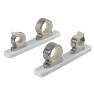 TACO 2 ROD HANGER W/POLY RACK POLISHED SS