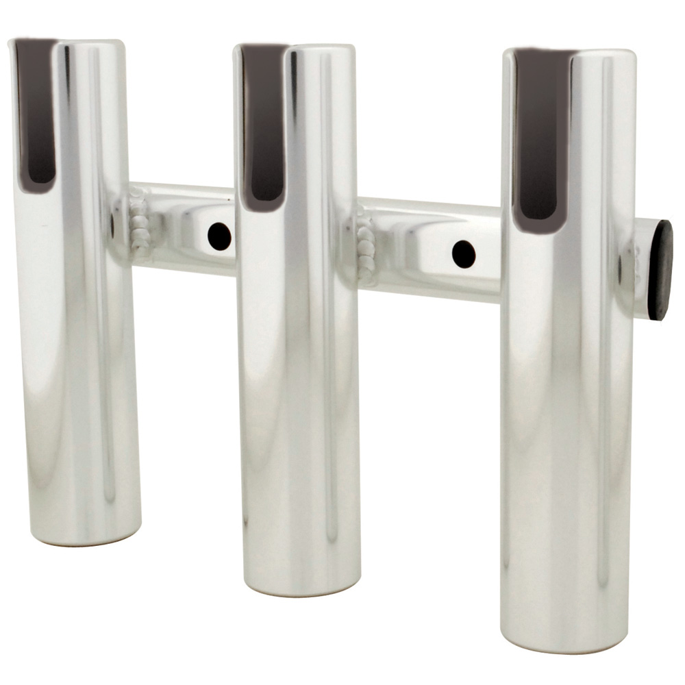 TACO 3 ROD HOLDER RACK BRUSHED ALUMINUM