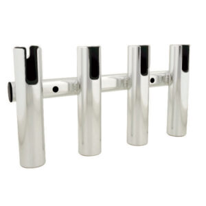TACO 4 ROD HOLDER RACK BRUSHED ALUMINUM