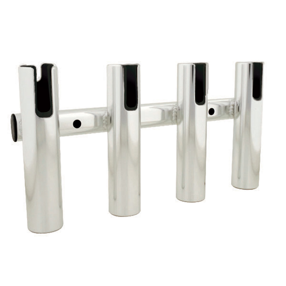 TACO 4 ROD HOLDER RACK BRUSHED ALUMINUM
