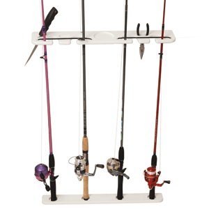 TACO DELUXE 4 ROD PONTOON BOAT TACKLE RACK WHITE - Image 2