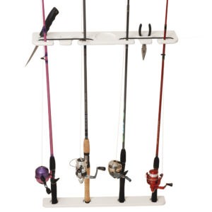 TACO DELUXE 4 ROD PONTOON BOAT TACKLE RACK WHITE