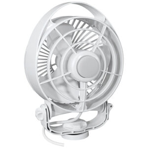 CAFRAMO MAESTRO 12V 3-SPEED 6" MARINE FAN WHITE W/ LED LIGHT