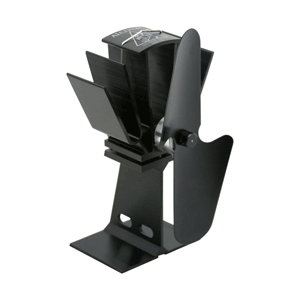 ECOFAN ORIGINAL BLACK BLADE HEAT POWERED STOVE FAN - Image 2