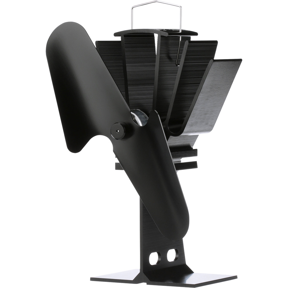 ECOFAN ORIGINAL BLACK BLADE HEAT POWERED STOVE FAN