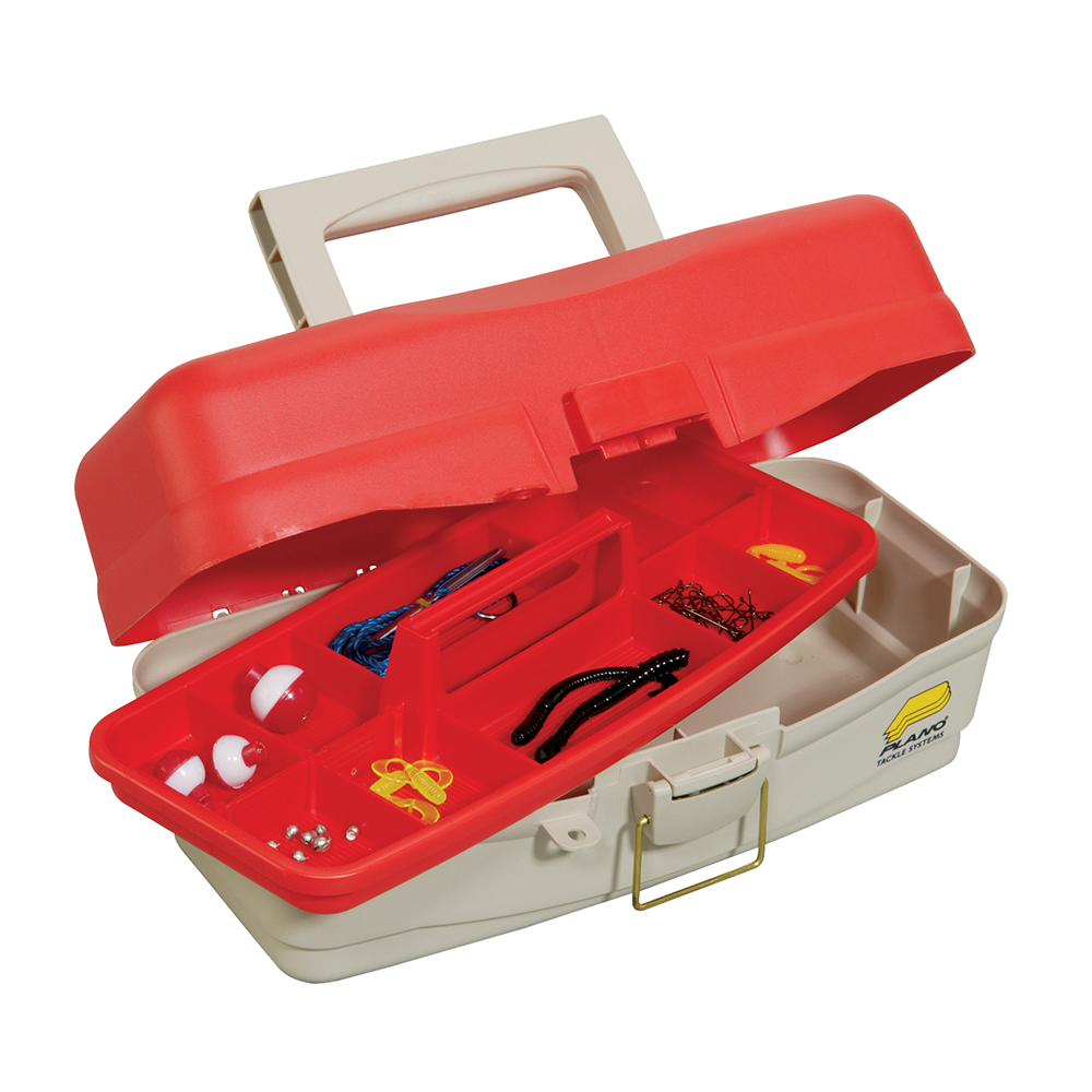 PLANO TAKE ME FISHING TACKLE BOX RED AND BEIGE