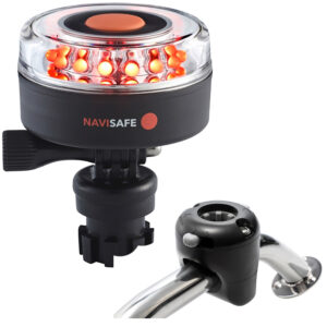 NAVISAFE RED 2NM 360 DEGREE  NAVILIGHT WITH BLACK RAIL