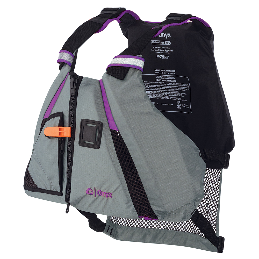 ONYX MOVEMENT DYNAMIC PADDLE SPORTS LIFE VEST XL/2XL PURPLE