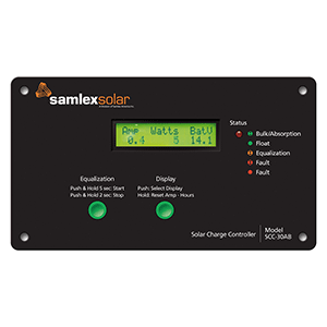 SAMLEX SCC-30AB FLUSH MOUNT SOLAR CHARGE CONTROLLER 30 - Image 2