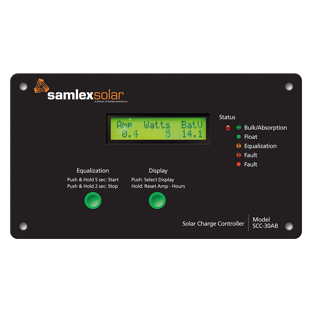 SAMLEX SCC-30AB FLUSH MOUNT SOLAR CHARGE CONTROLLER 30