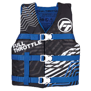 FULL THROTTLE YOUTH NYLON LIFE JACKET - BLUE/BLACK - Image 2