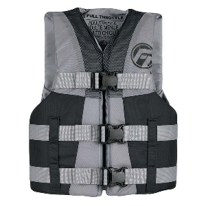 FULL THROTTLE TEEN NYLON LIFE JACKET - GRAY/BLACK - Image 2