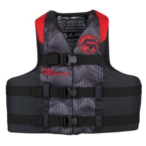 FULL THROTTLE ADULT NYLON LIFE JACKET 4X/7X - RED/BLACK