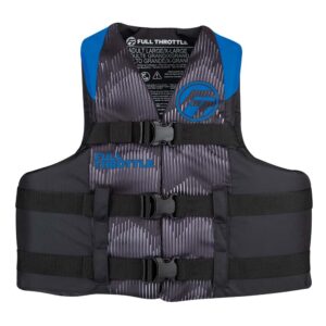 FULL THROTTLE ADULT NYLON LIFE JACKET 4X/7X - BLUE/BLACK