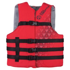 FULL THROTTLE ADULT UNIVERSAL SKI LIFE JACKET - RED