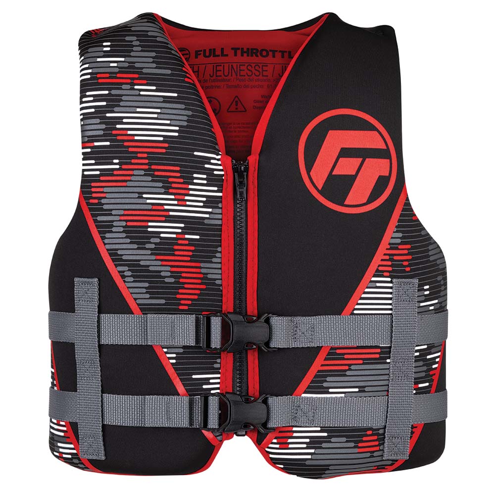 FULL THROTTLE YOUTH RAPID DRY LIFE JACKET - RED/BLACK