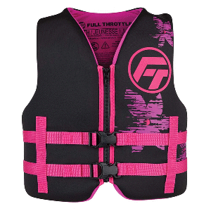 FULL THROTTLE YOUTH RAPID DRY LIFE JACKET - PINK/BLACK - Image 2