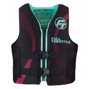 FULL THROTTLE ADULT RAPID DRY LIFE JACKET S/M - AQUA/BLACK