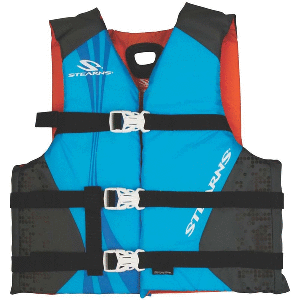 STEARNS ANTIMICROBIAL NYLON VEST LIFE JACKET BLUE - Image 2